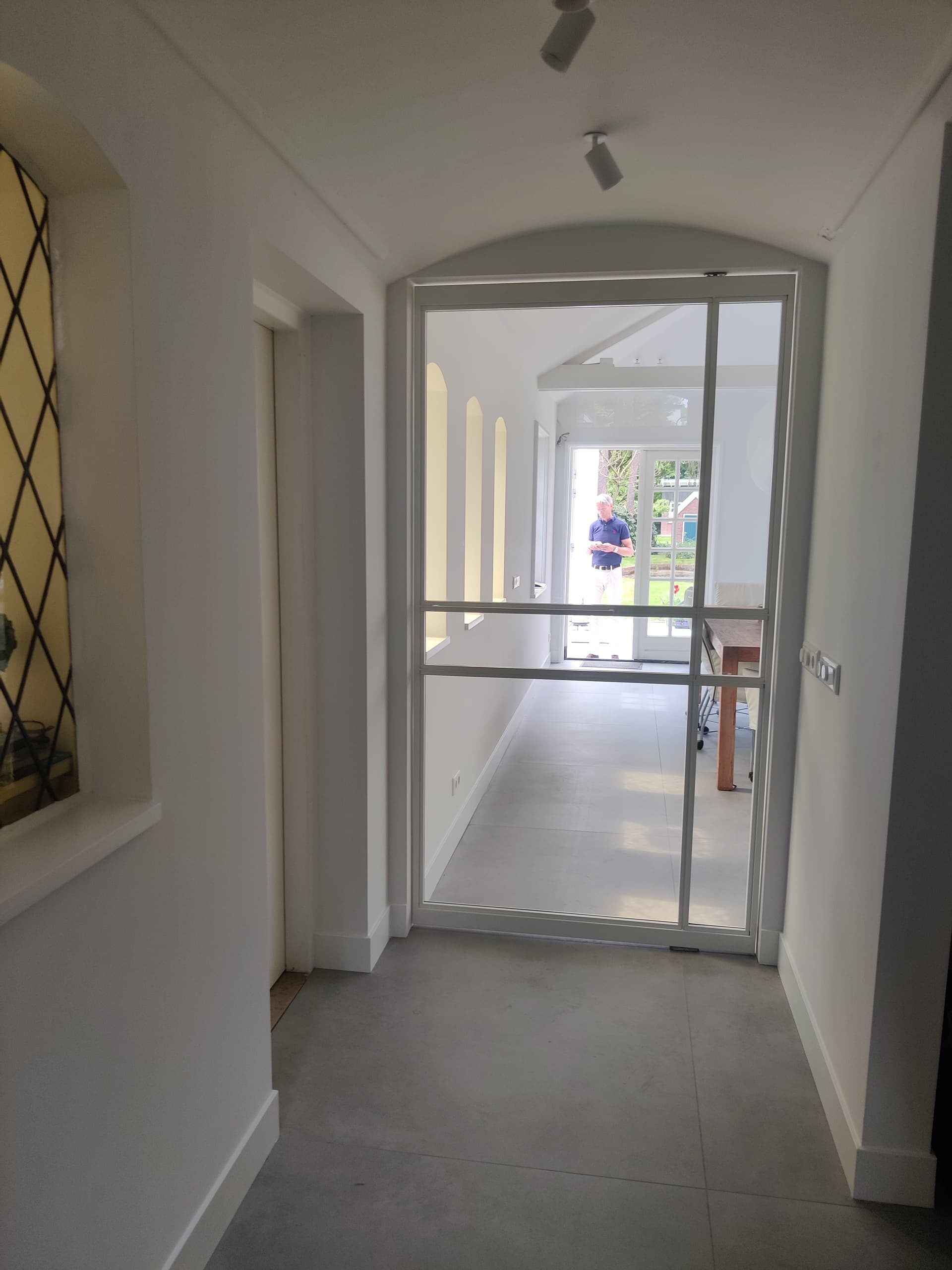 Witte Stalen Taatsdeur met Glas