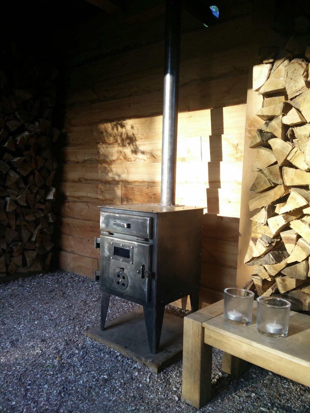 Cortenstalen tuinhaard met pizzaoven