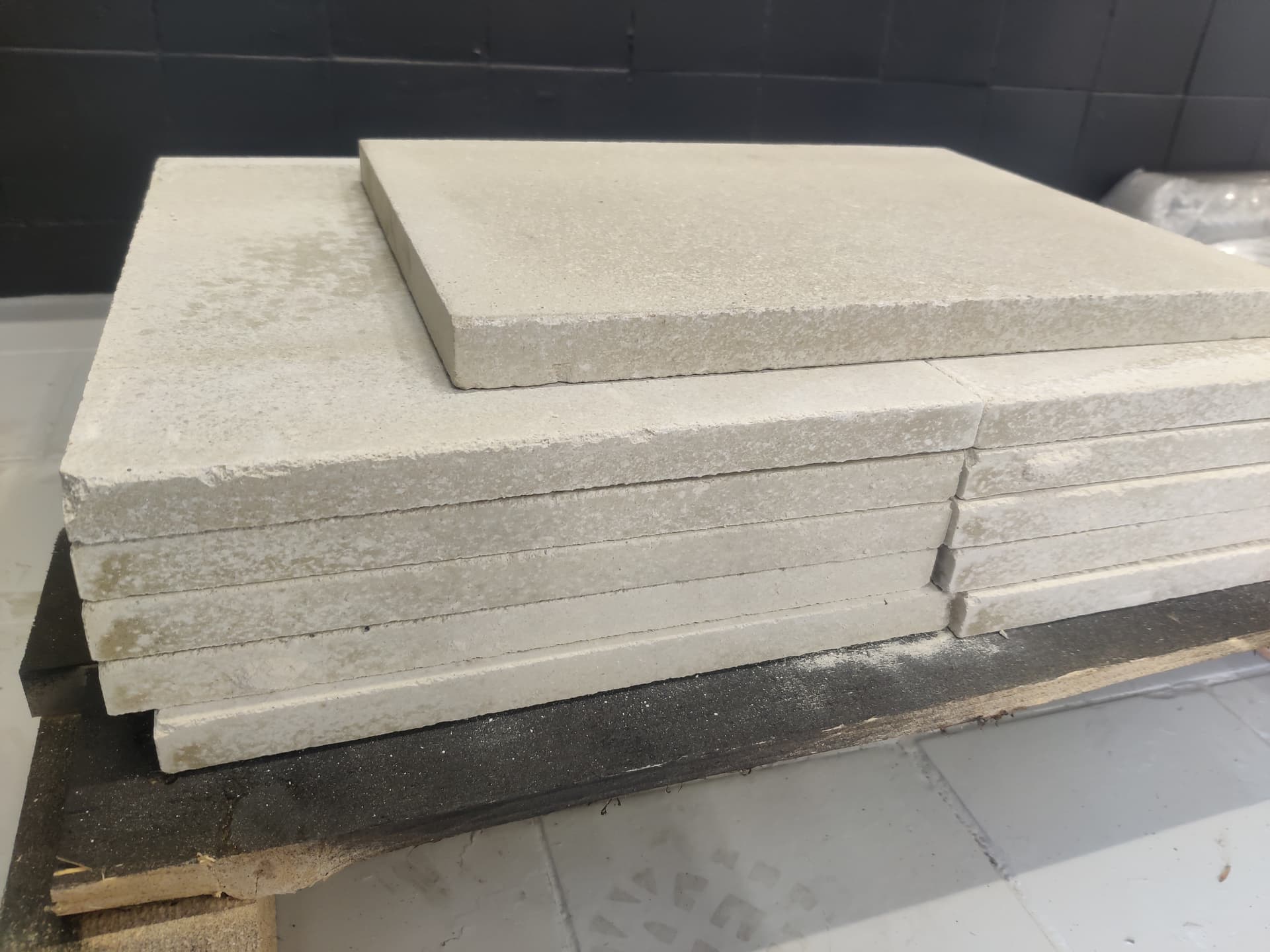 Pizzasteen voor tuinkachel, 280 x 400 x 20 mm, wit